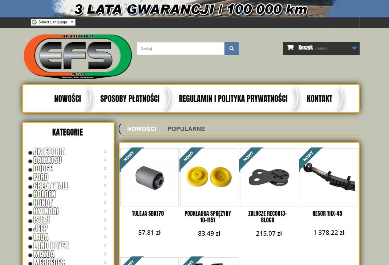 E-commerce sklep.efs4wd.pl