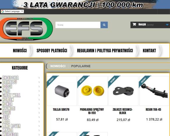 E-commerce sklep.efs4wd.pl